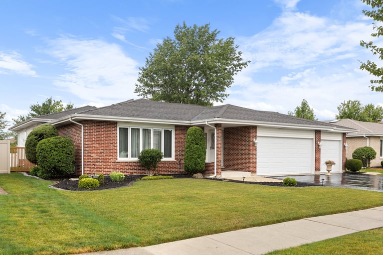 Suburban home with neat landscaping